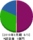 日本エコー 貸借対照表 2010年8月期