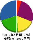 三京造園 貸借対照表 2010年5月期