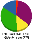 本田電気 貸借対照表 2008年8月期