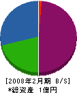 沢田石建設 貸借対照表 2008年2月期