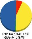 永井設備商会 貸借対照表 2011年7月期