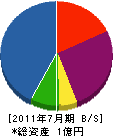 藤川建設 貸借対照表 2011年7月期