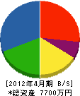 山田設備工業 貸借対照表 2012年4月期