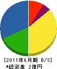 小山ガーデン 貸借対照表 2011年6月期