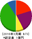 田尻匠建設 貸借対照表 2010年3月期