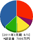 中日本電設 貸借対照表 2011年3月期