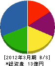細川建設 貸借対照表 2012年3月期