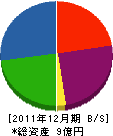 昭和ハウス工業 貸借対照表 2011年12月期