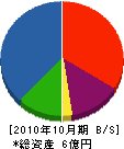 阪神電機工業 貸借対照表 2010年10月期
