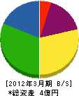 外田組 貸借対照表 2012年3月期
