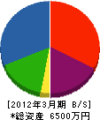 湯浅電機 貸借対照表 2012年3月期