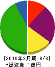 名須川工業 貸借対照表 2010年3月期