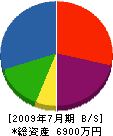千田木材 貸借対照表 2009年7月期