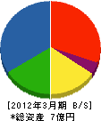 船橋西川建設 貸借対照表 2012年3月期