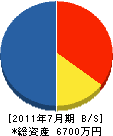 竹本海事 貸借対照表 2011年7月期