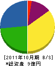 日東工業 貸借対照表 2011年10月期