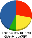 新田工務店 貸借対照表 2007年12月期
