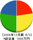 藤井建設 貸借対照表 2008年12月期
