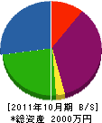山田電業 貸借対照表 2011年10月期