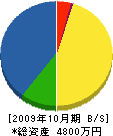 富田造園デザイン 貸借対照表 2009年10月期