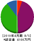 岩井組 貸借対照表 2010年4月期