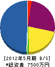 仁寿園造園緑地 貸借対照表 2012年5月期