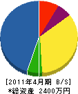 伊藤セイジョウ 貸借対照表 2011年4月期
