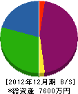 ジェ－シ－エンジニアリング 貸借対照表 2012年12月期