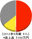 柴田設備 損益計算書 2012年9月期