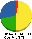 三田電気工業 貸借対照表 2011年10月期