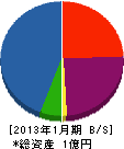 後藤技研 貸借対照表 2013年1月期