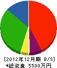玉田石材店 貸借対照表 2012年12月期