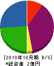 タカヒデ 貸借対照表 2010年10月期