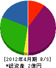 千代田興業 貸借対照表 2012年4月期