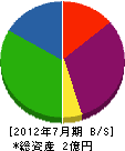 中島建設 貸借対照表 2012年7月期