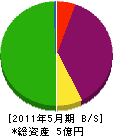 袴建設 貸借対照表 2011年5月期