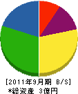 大川工業 貸借対照表 2011年9月期