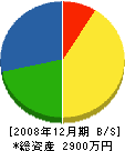 山崎電工 貸借対照表 2008年12月期