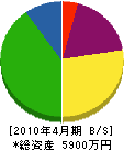 山栄工業 貸借対照表 2010年4月期