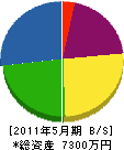 宇佐美鈑金工業 貸借対照表 2011年5月期