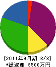 南九州みかど 貸借対照表 2011年9月期