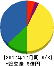 涌井土木 貸借対照表 2012年12月期
