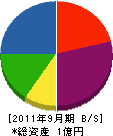 大侑電機 貸借対照表 2011年9月期