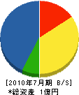川野組 貸借対照表 2010年7月期