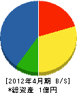 宍道神州電気 貸借対照表 2012年4月期
