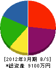 鎌田建築板金 貸借対照表 2012年3月期