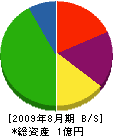 長谷川工務店 貸借対照表 2009年8月期