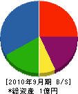 松川建設 貸借対照表 2010年9月期