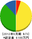 岩永工営 貸借対照表 2012年6月期