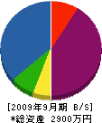 樫本建設 貸借対照表 2009年9月期